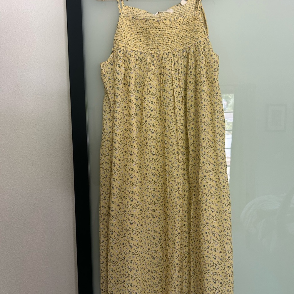 Doen Yellow Floral Kids Casual Dress